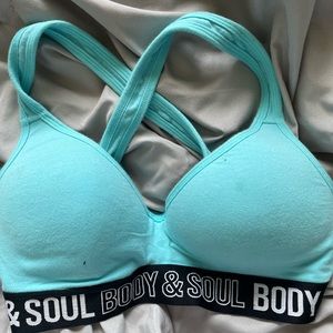 Turquoise sports bra